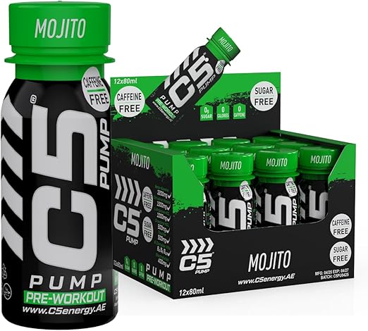 C5 Pump Sugar free Pre-Workout Shot | 12x 77ml ultamade