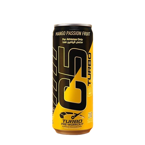 C5 Turbo Pre‑Workout Drink – 355ml | 200mg Caffeine | Creatine HCL, Beta‑Alanine & L‑Citrulline | Zero Sugar | Pack of 12 ultramade