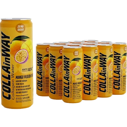 COLLAinWay Collagen Drink 5000mg – Zero Sugar | Hair, Skin, Nails & Joint Support | With Biotin, Hyaluronic Acid, Glutathione, L-Carnitine, Vitamin D & Calcium (Pack of 12) Puzzle Supps