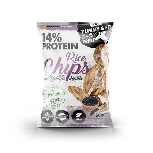 ForPro 14% Protein Rice Chips With Beluga Lentil 60g