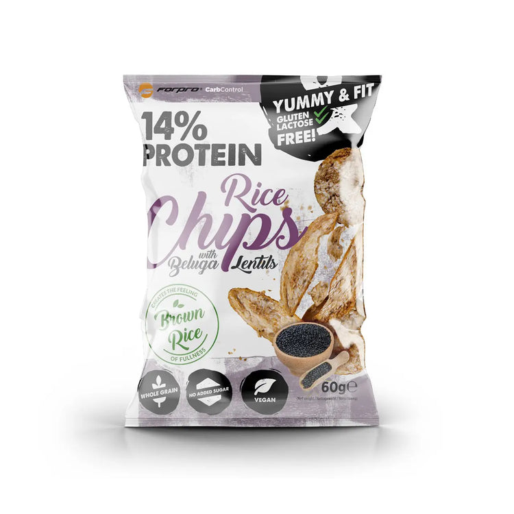 ForPro 14% Protein Rice Chips With Beluga Lentil 60g ForPro