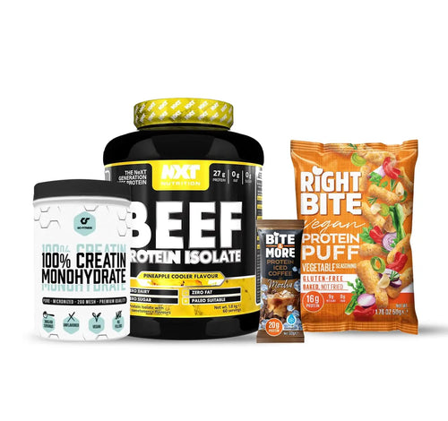 Combo 5 : NXT Beef Protein Isolate, Creatine Monohydrate, Abe Pre Workout Powder