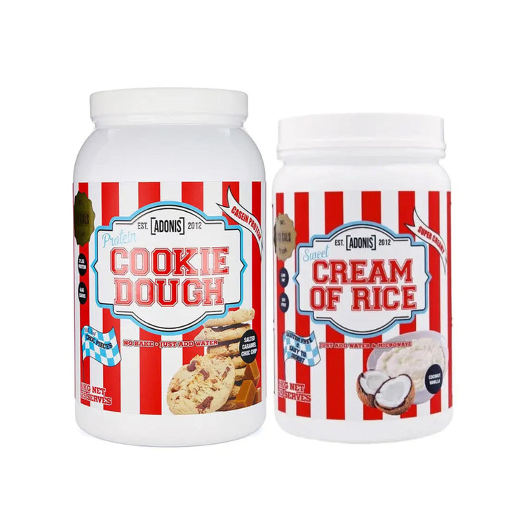 Combo : Adonis Protein Cookie Dough 1 kg + Adonis Cream of Rice 1kg Adonis