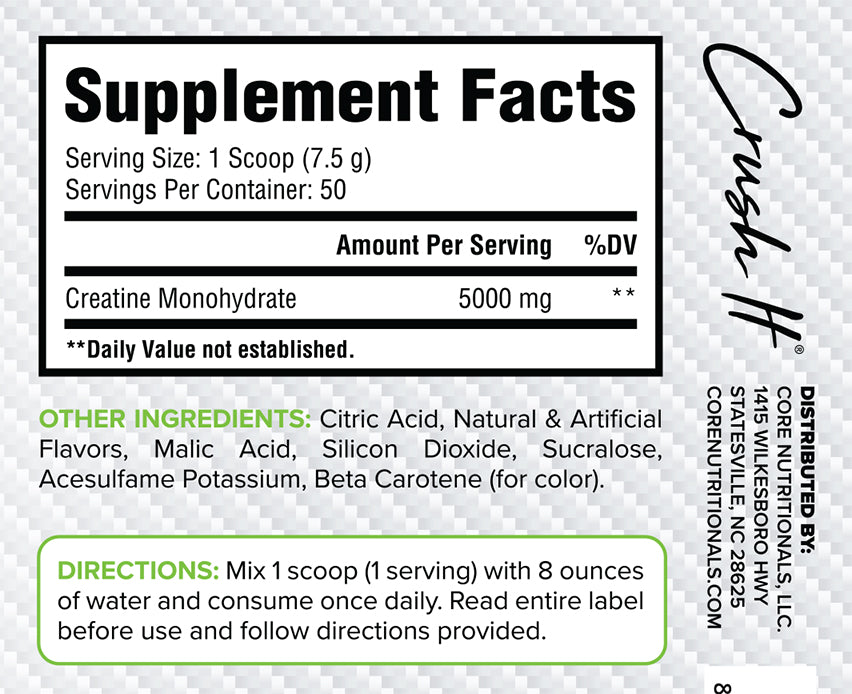 مسحوق الكرياتين من كور نيوتريشن، 385 جم