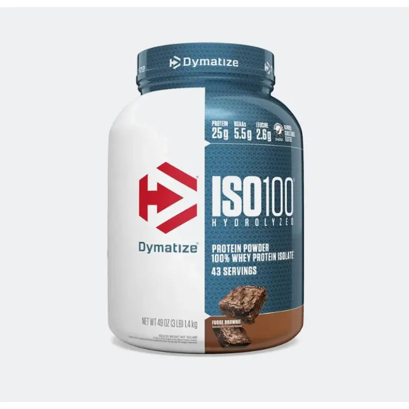 Dymatize ISO 100 Hydrolyzed : Protein & BCAAs – Delicious Flavors in a 3lb- 1.3kg 42 servings Dymatize