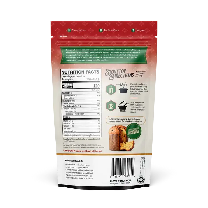 ELEV8 Creamy Rice –  Vegan, Gluten-Free | No-Cook, Ready in 30 Seconds Elev8