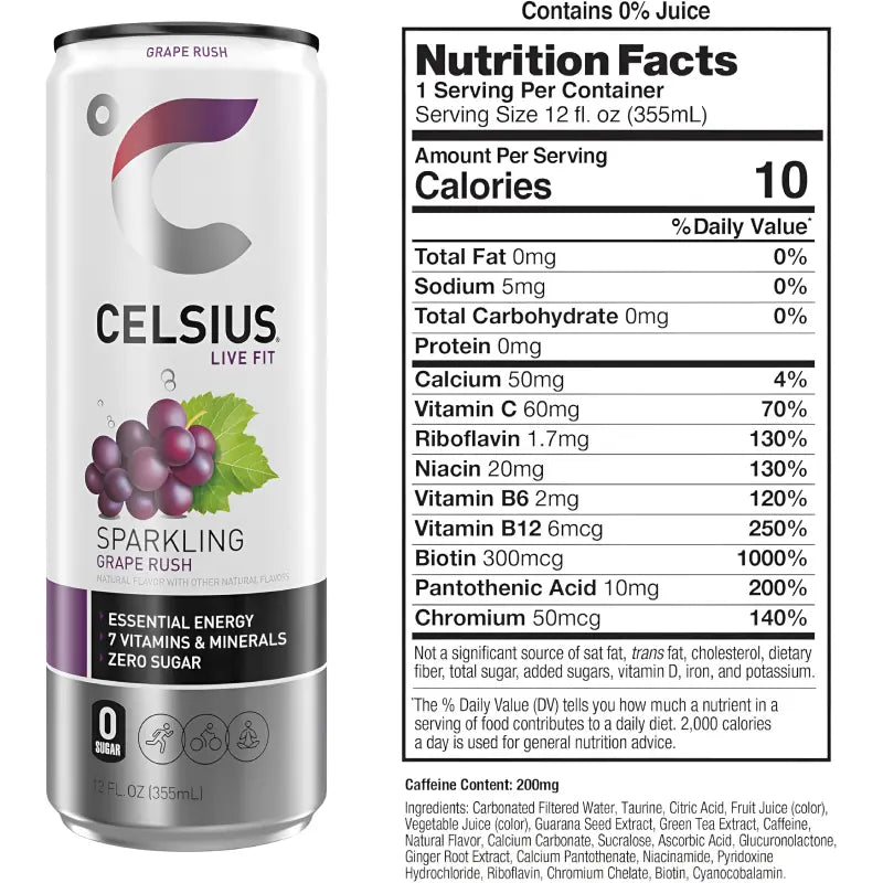 Energize Your Day with Celsius Sparkling Energy Drinks - 12-Pack of 335ml Cans Celsius