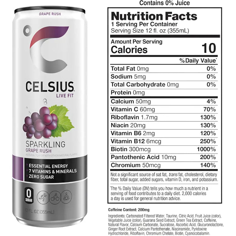 Energize Your Day with Celsius Sparkling Energy Drinks - 12-Pack of 335ml Cans Celsius