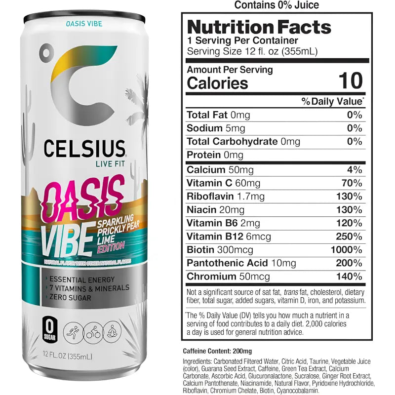 Energize Your Day with Celsius Sparkling Energy Drinks - 12-Pack of 335ml Cans Celsius