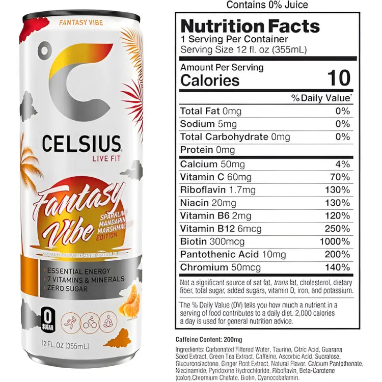 Energize Your Day with Celsius Sparkling Energy Drinks - 12-Pack of 335ml Cans Celsius