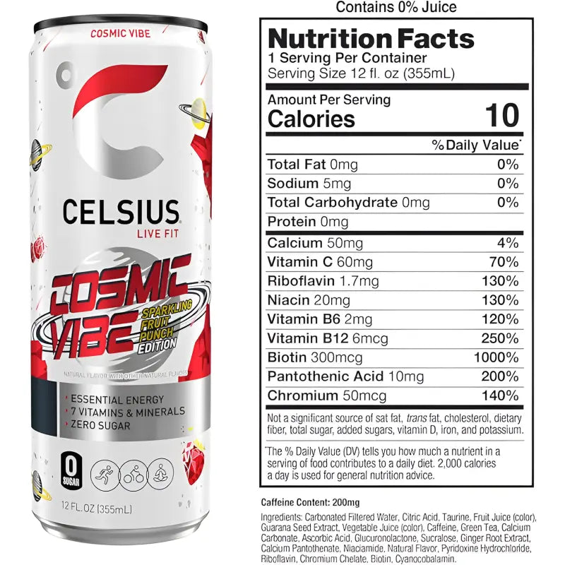 Energize Your Day with Celsius Sparkling Energy Drinks - 12-Pack of 335ml Cans Celsius