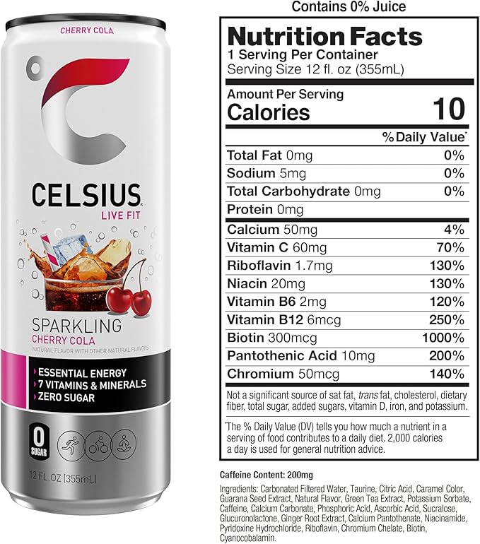 Energize Your Day with Celsius Sparkling Energy Drinks - 12-Pack of 335ml Cans Celsius