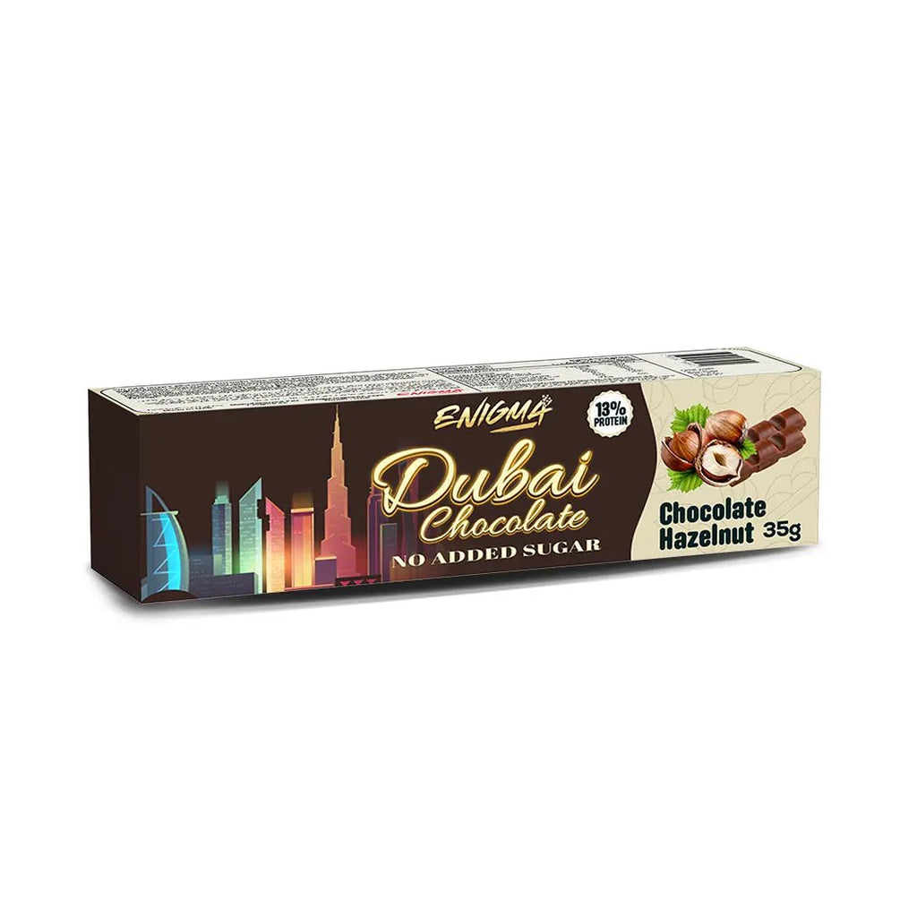 Enigma Dubai high Protein chocolate | No added Sugar 12x35g Puzzle Supps
