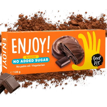 Feel Fit Enjoy Brownie No added Sugar| No Palm oil| Vegetarian 128g Puzzle Supps