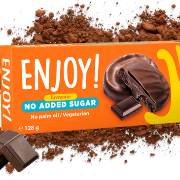 Feel Fit Enjoy Brownie No added Sugar| No Palm oil| Vegetarian 128g Puzzle Supps