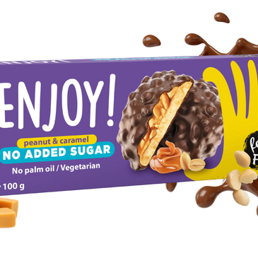 Feel Fit Enjoy Cookies Peanut & Caramel No added Sugar| No Palm oil| Vegetarian 100g Puzzle Supps