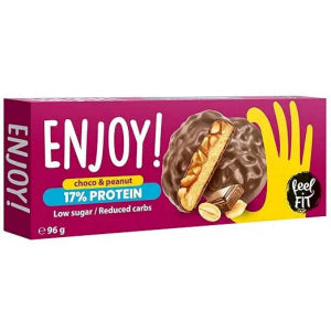 Feel Fit Enjoy protein cookies  Low sugar| Reduced carbs| 6 pieces Inside |96g Feel Fit