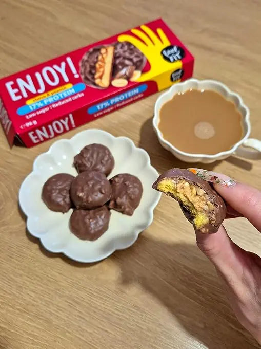 Feel Fit Enjoy protein cookies  Low sugar| Reduced carbs| 6 pieces Inside |96g Feel Fit