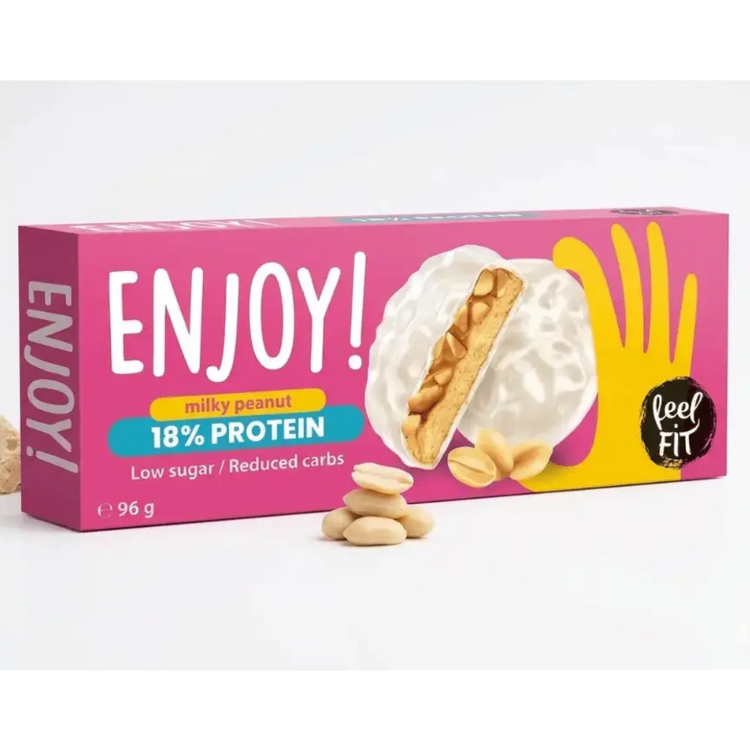 Feel Fit Enjoy! Choco & Peanut Protein Cookies – Low Sugar, 17% Protein, No Palm Oil – 96g Feel Fit