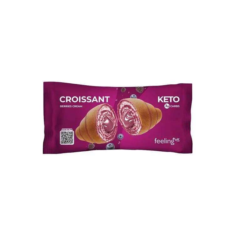 Feeling ok, Keto Croissant – Low Carb, High Fiber & Protein Snack (3g Net Carbs) | 50g Feeling ok