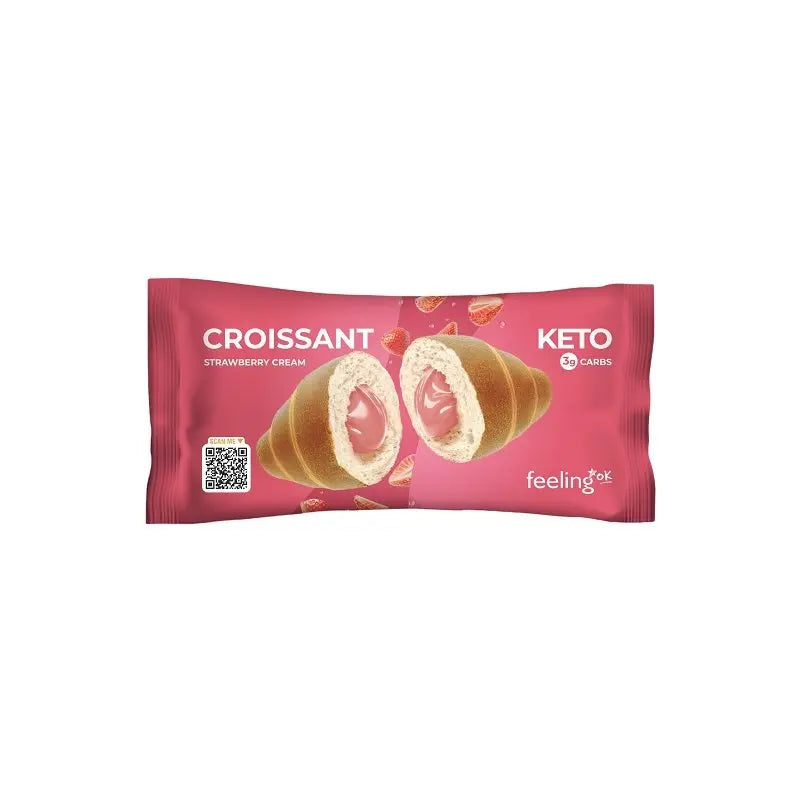 Feeling ok, Keto Croissant – Low Carb, High Fiber & Protein Snack (3g Net Carbs) | 50g Feeling ok