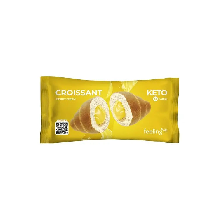Feeling ok, Keto Croissant – Low Carb, High Fiber & Protein Snack (3g Net Carbs) | 50g Feeling ok