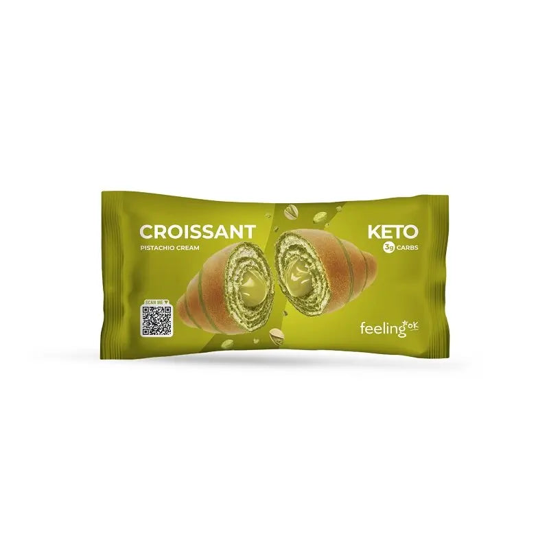 Feeling ok, Keto Croissant – Low Carb, High Fiber & Protein Snack (3g Net Carbs) | 50g Feeling ok