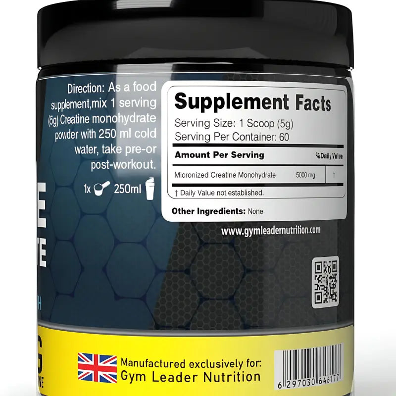 Gym Leader Nutrition Creatine Monohydrate 300g Puzzle Supps