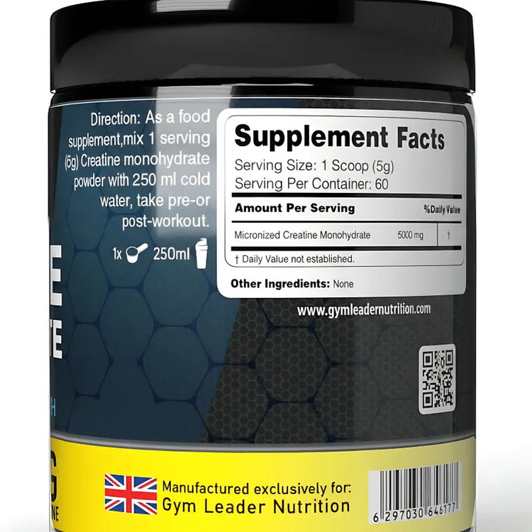 Gym Leader Nutrition Creatine Monohydrate 300g Puzzle Supps
