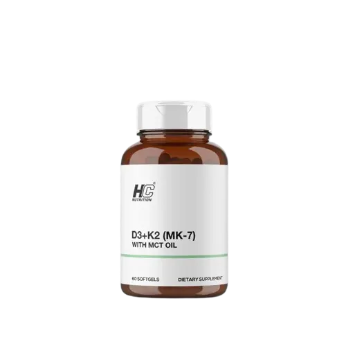 HC Nutrition D3+K2 (MK-7) With MCT OIL (60 Soft gels) Puzzle Supps