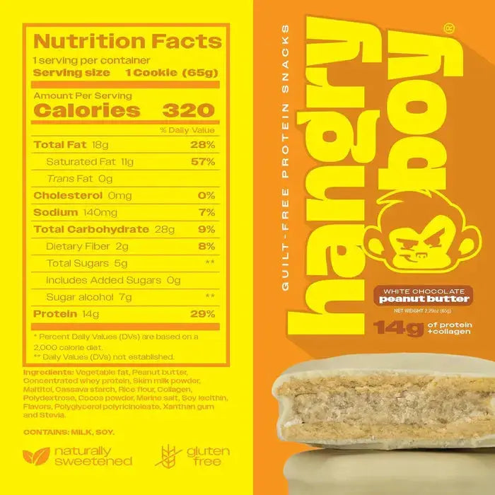 Hangry Boy Protein Cookie Sandwich – 14 g Protein, 12x65g Puzzle Supps