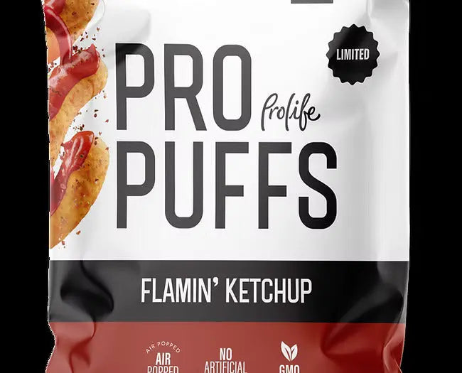 Healthy Protein Pro Puff: High-Protein, Gluten-Free Snack - 50g Air-Popped Packs, Non-GMO (20-Box Economy Pack) Pro life
