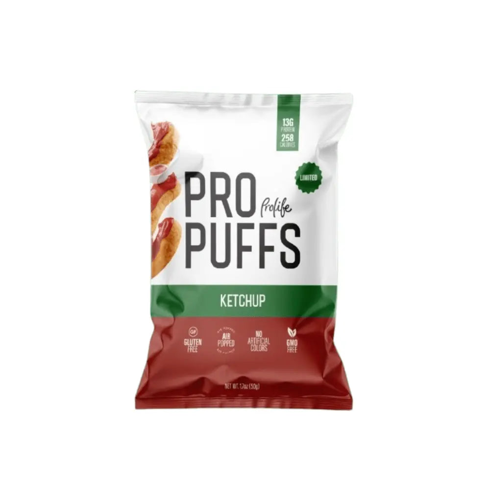 Healthy Protein Pro Puff: High-Protein, Gluten-Free Snack - 50g Air-Popped Packs, Non-GMO (20-Box Economy Pack) Pro life