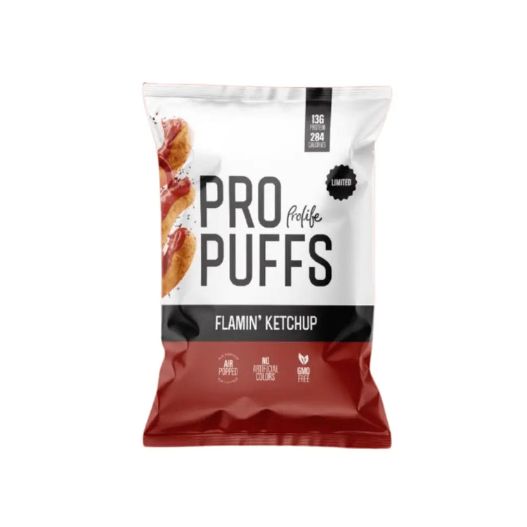 Healthy Protein Pro Puff: High-Protein, Gluten-Free Snack - 50g Air-Popped Packs, Non-GMO (20-Box Economy Pack) Pro life