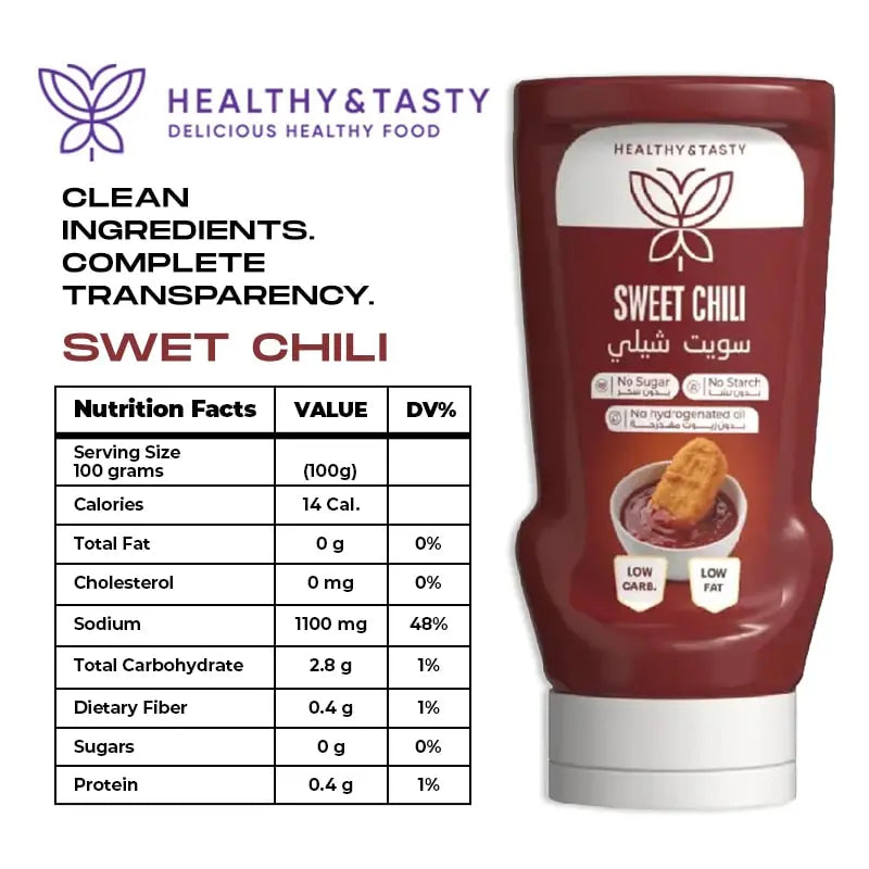 Healthy & Tasty Sauces No Sugar- No Starch- No Hydrogenated Oil 340ml Health & Tasty
