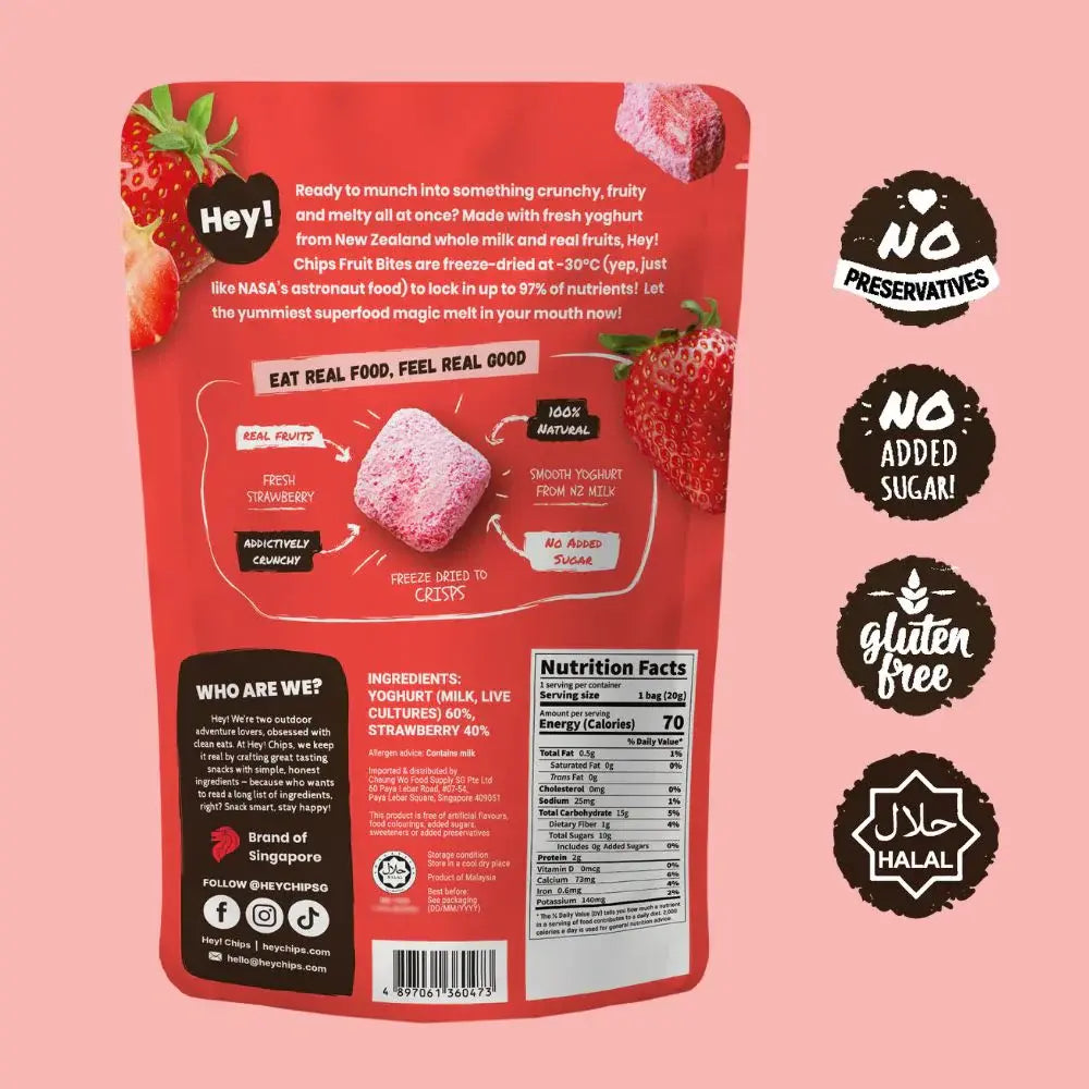 Hey! Chips Freeze-Dried Fruit Bites - 20g Hey! Chips