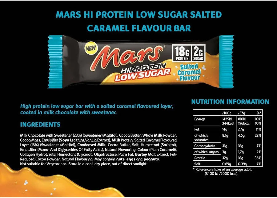 Mars High Protein Low Sugar Bars - 12 x 55g Puzzle Supps