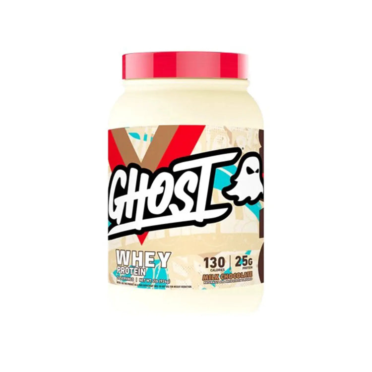 Ghost Whey Protein - Milk Chocolate 924g | 25g Protein Per Scoop - Soy & Gluten Free Muscle Support Ghost