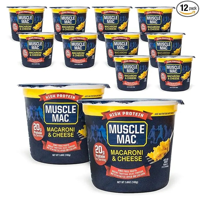 Muscle Mac High Protein Mac & Cheese | 20g Protein | GMO-Free Pasta | Vegetarian-Friendly | Healthy Comfort Food UAE Puzzle Supps