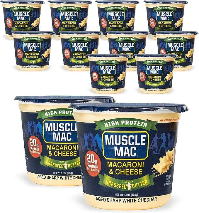 Muscle Mac High Protein Mac & Cheese | 20g Protein | GMO-Free Pasta | Vegetarian-Friendly | Healthy Comfort Food UAE Puzzle Supps