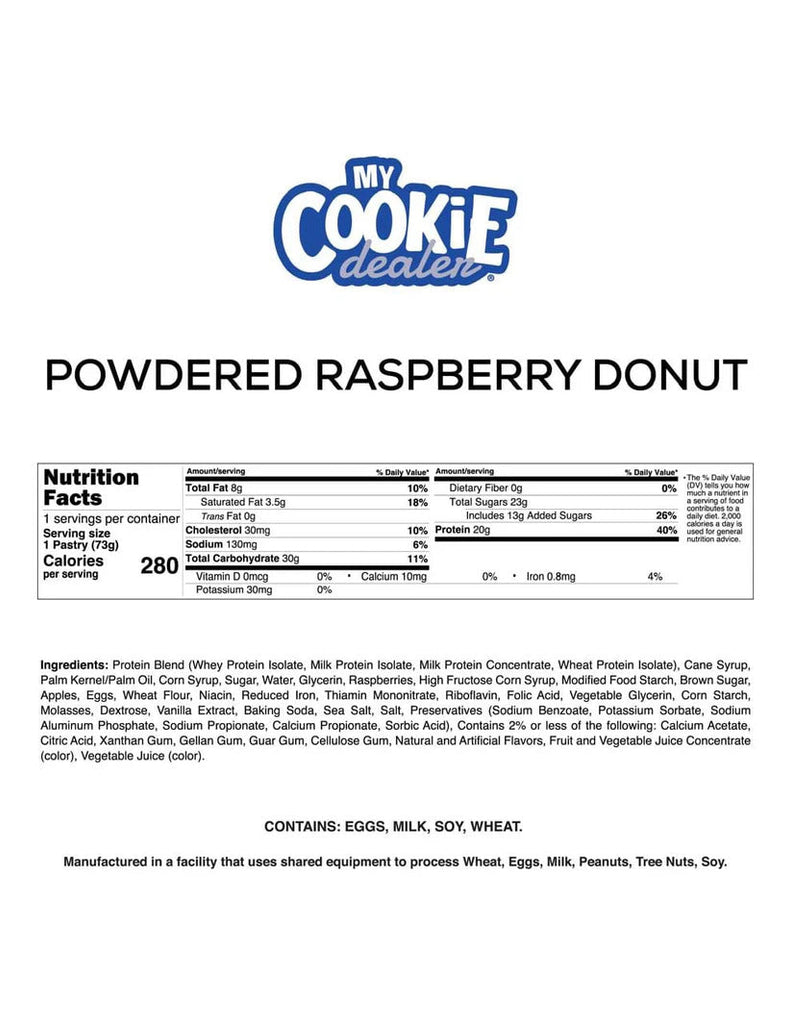 My cookie dealer Frosted Protein Toaster Pastry 2.6oz  (12x73g) My Cookie Dealer