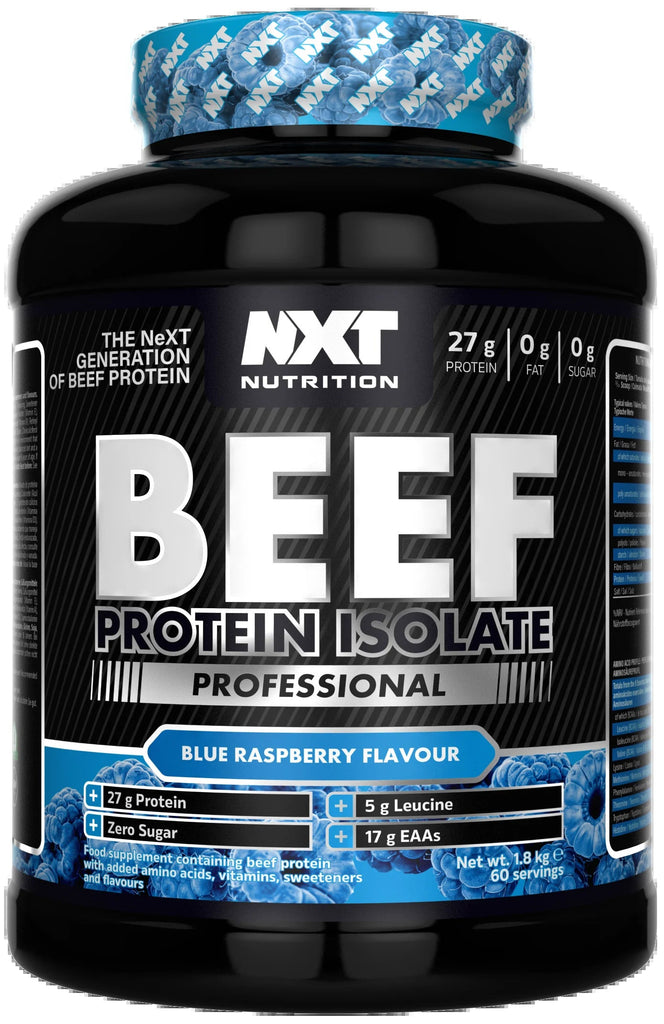 NXT Nutrition Beef Protein Isolate Professional 1.8kg - Pure protein , Potent, and Perfect for Performance NXT Nutrition