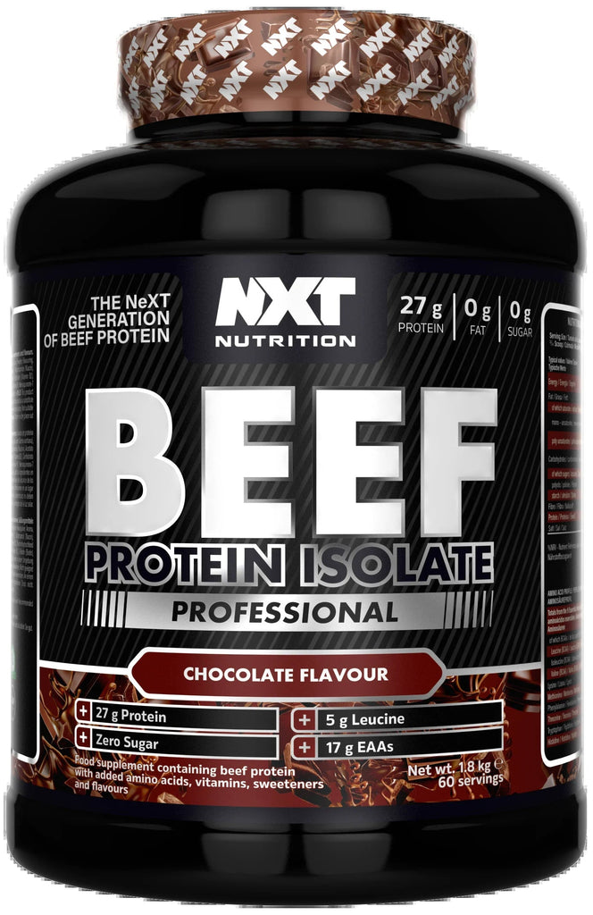 NXT Nutrition Beef Protein Isolate Professional 1.8kg - Pure protein , Potent, and Perfect for Performance NXT Nutrition