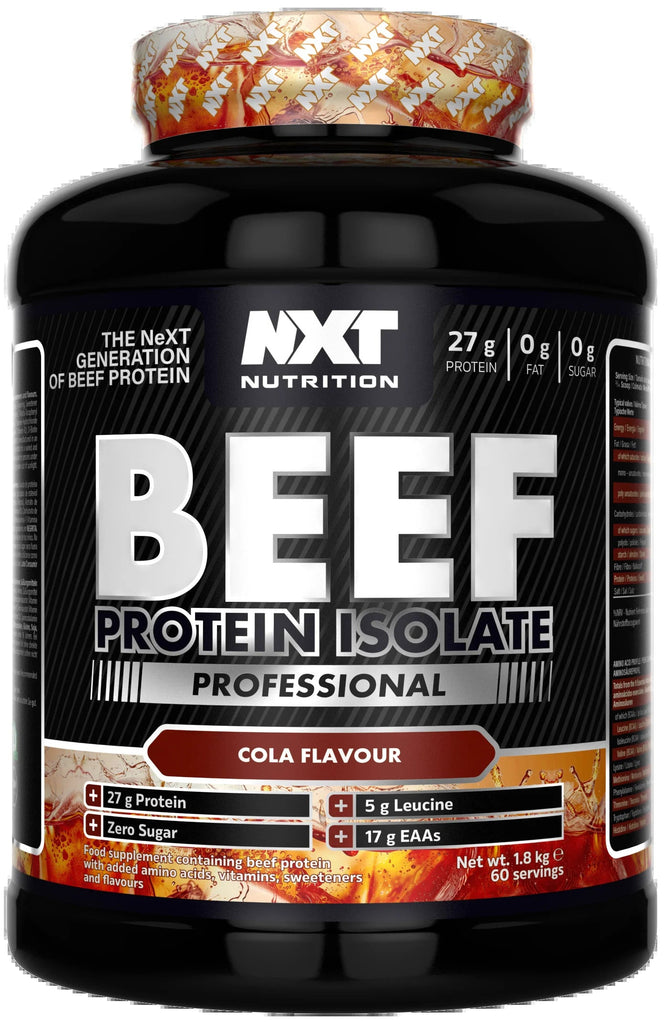 NXT Nutrition Beef Protein Isolate Professional 1.8kg - Pure protein , Potent, and Perfect for Performance NXT Nutrition