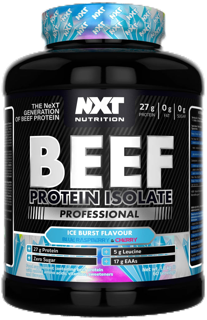 NXT Nutrition Beef Protein Isolate Professional 1.8kg - Pure protein , Potent, and Perfect for Performance NXT Nutrition
