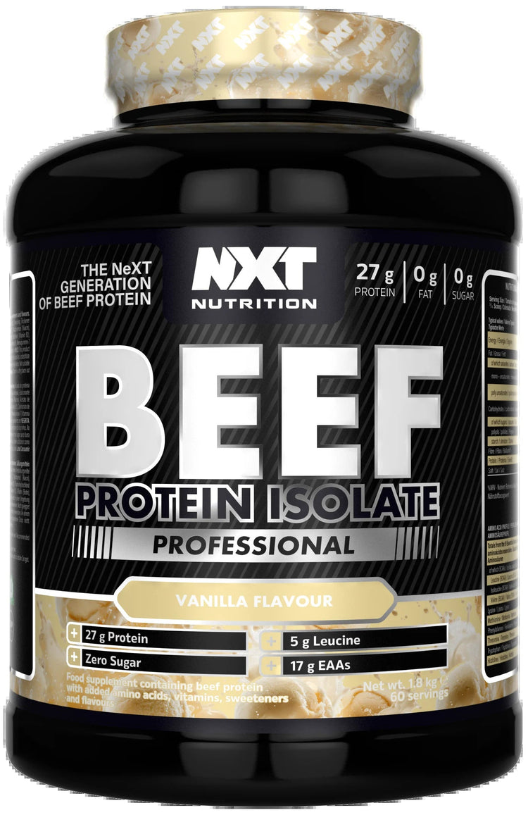 NXT Nutrition Beef Protein Isolate Professional 1.8kg - Pure protein , Potent, and Perfect for Performance NXT Nutrition