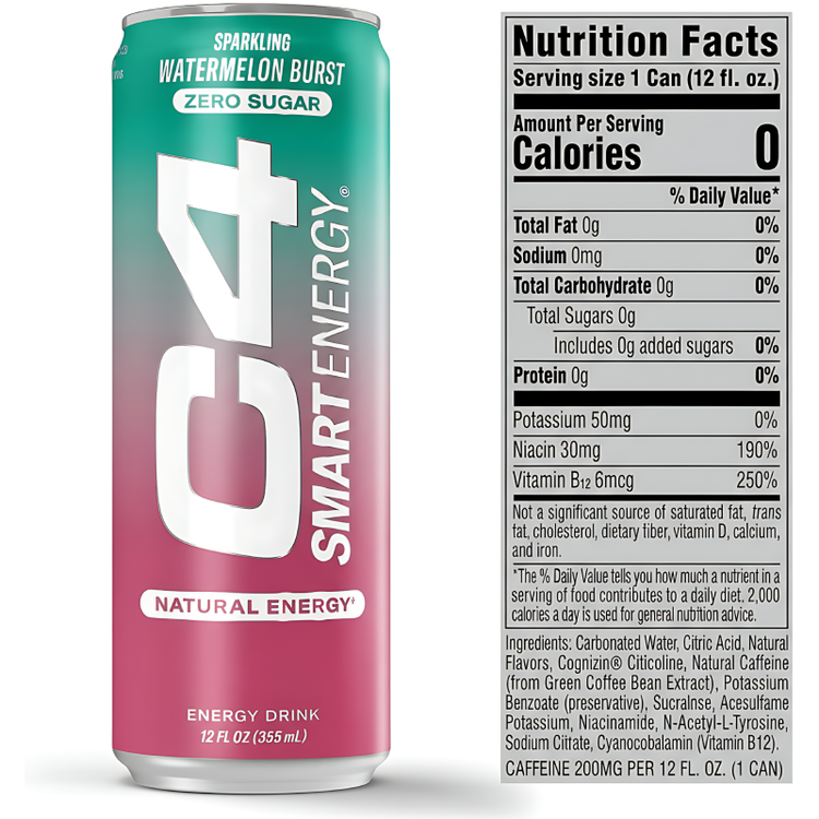 Cellucor C4 RTD Unleash Energy with - Sparkling Smart Energy Drink 355ml | 12-Piece Case