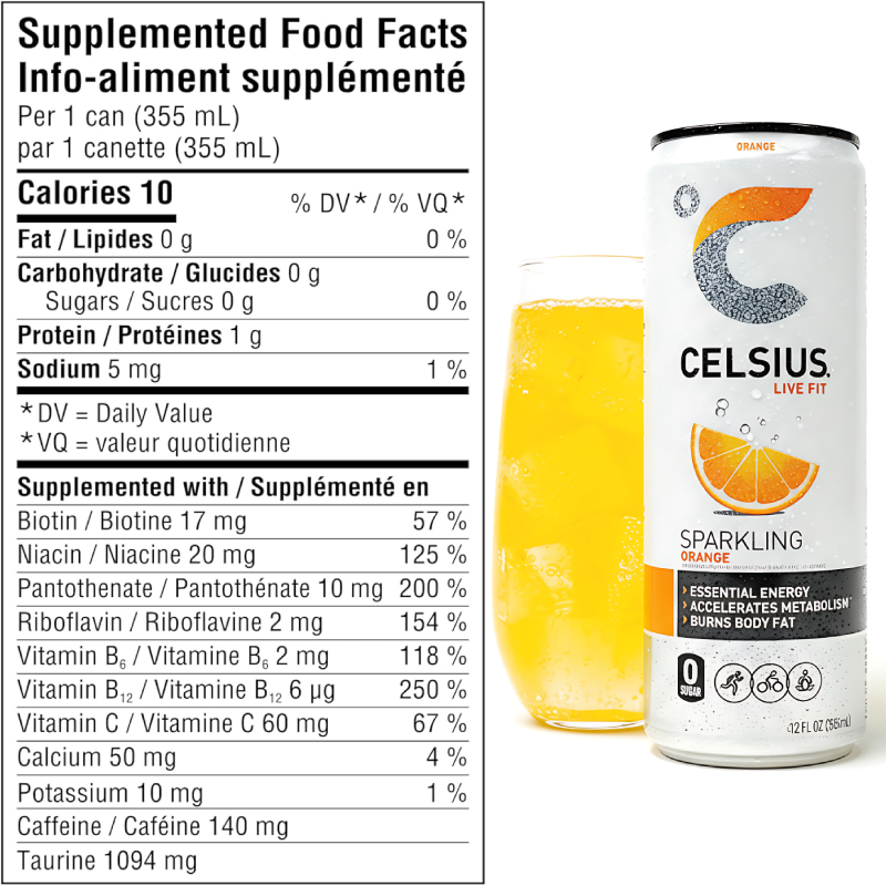 Energize Your Day with Celsius Sparkling Energy Drinks - 12-Pack of 335ml Cans