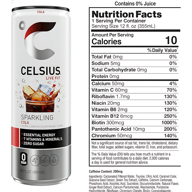 Energize Your Day with Celsius Sparkling Energy Drinks - 12-Pack of 335ml Cans
