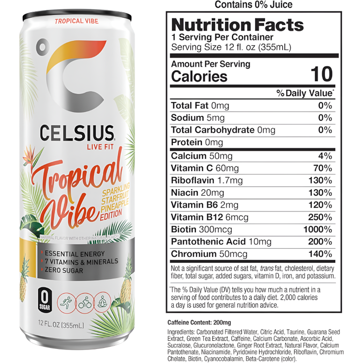 Energize Your Day with Celsius Sparkling Energy Drinks - 12-Pack of 335ml Cans